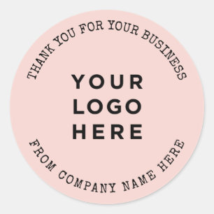 Pegatina Redonda Logotipo de la empresa personalizado Gracias Por S