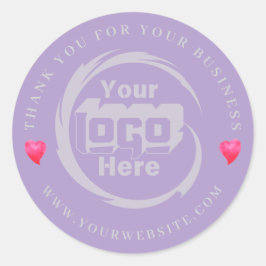 Pegatina Redonda Logotipo de la empresa personalizado Gracias Por S