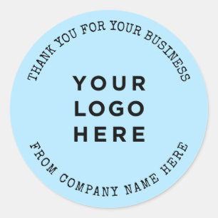 Pegatina Redonda Logotipo de la empresa personalizado Gracias Por S