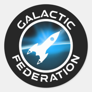 Pegatina Redonda Logotipo de la Federación Galáctica