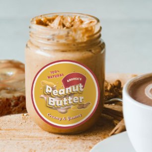 Pegatina Redonda Logotipo de la marca de empaquetado de mantequilla