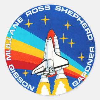 Pegatina Redonda Logotipo de la misión STS-27 Insignia Nasa