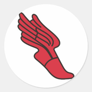 Pegatina Redonda Logotipo de la pista