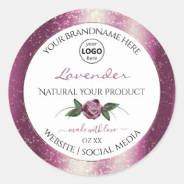 Pegatina Redonda Logotipo de las etiquetas de los productos de colo