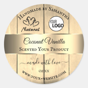 Pegatina Redonda Logotipo de las etiquetas de los productos de gran