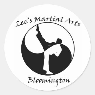Pegatina Redonda Logotipo de los artes marciales de Lee