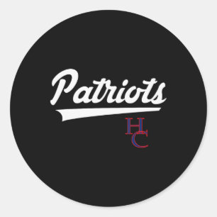 Pegatina Redonda Logotipo de los patriotas del condado de Henry Swo