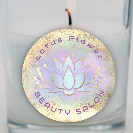 Pegatina Redonda Logotipo de Lotus