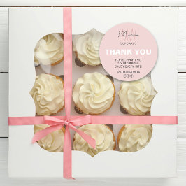 Pegatina Redonda Logotipo de Monograma personalizado Gracias Panade