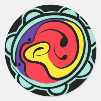 Pegatina Redonda Logotipo de música Diseño estuche para iPhone