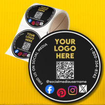 Logotipo de negocio QR redes sociales
