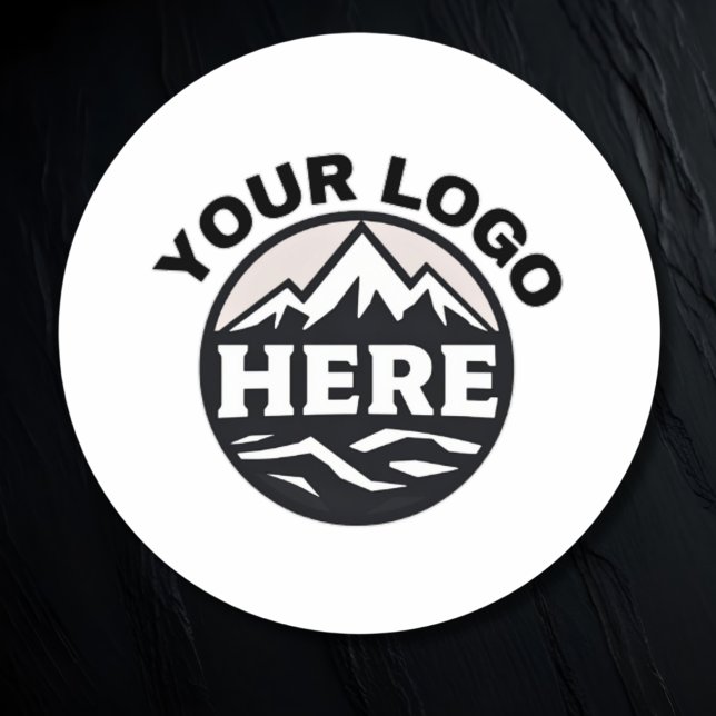 Pegatina Redonda Logotipo de negocio redondo de Personalizado senci (Subido por el creador)