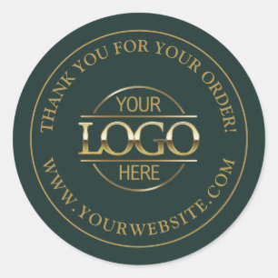 Pegatina Redonda Logotipo de negocios personalizado Promocion Verde