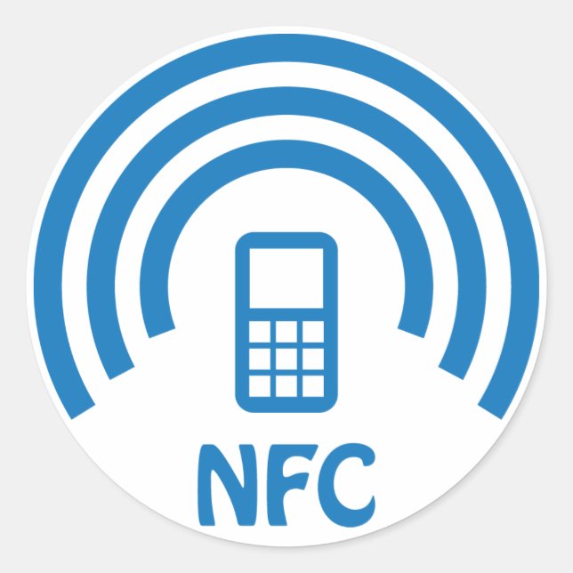 Pegatina Redonda logotipo de NFC (Anverso)