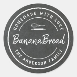 Pegatina Redonda Logotipo de panadería Regalo de horneado casero Pi