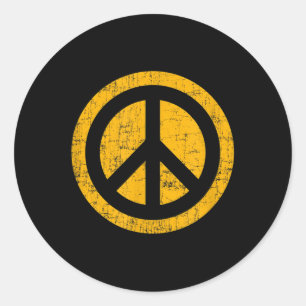 Pegatina Redonda Logotipo de paz no guerra