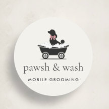Logotipo de Peluquería Canina Móvil Neutral Modern