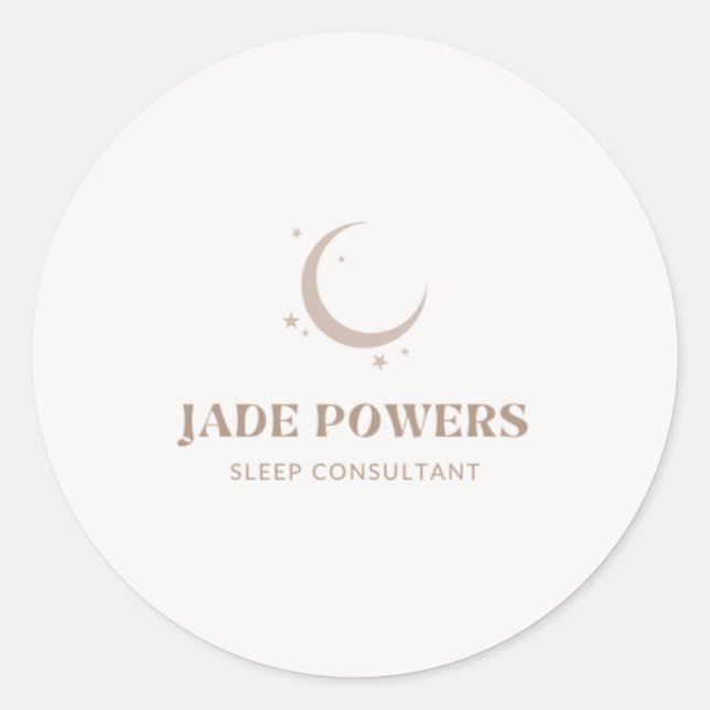 Pegatina Redonda Logotipo de personalizado (Anverso)