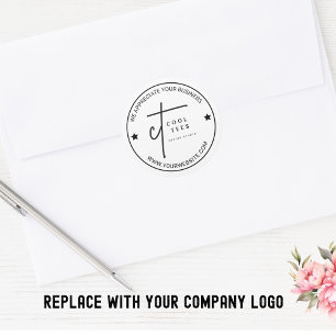 Pegatina Redonda Logotipo de personalizado Business Company