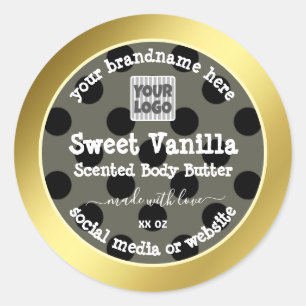 Pegatina Redonda Logotipo de personalizado Etiquetas de embalaje Go