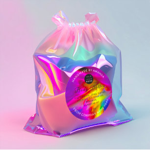 Pegatina Redonda Logotipo de personalizado Nombre Cuerpo Mantequill