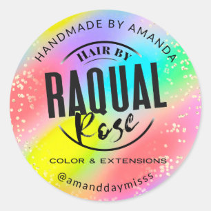 Pegatina Redonda Logotipo de personalizado Nombre de la compañía Go