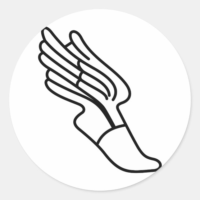 Pegatina Redonda Logotipo de pista