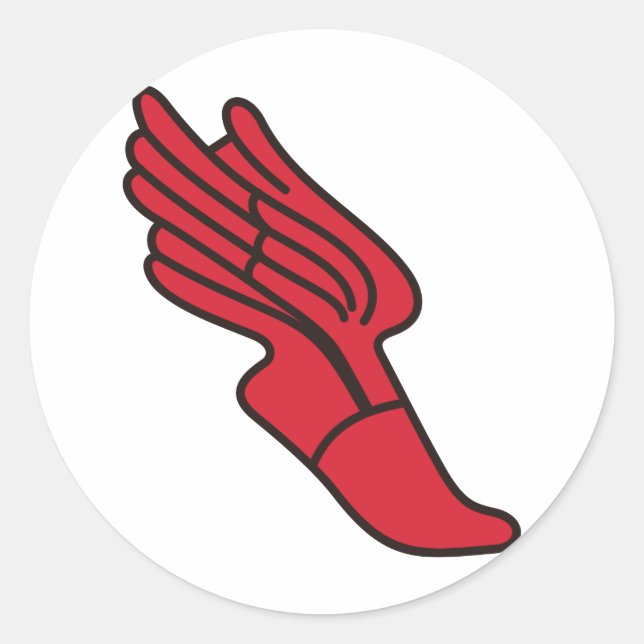 Pegatina Redonda Logotipo de pista (Anverso)