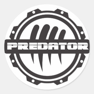 Pegatina Redonda Logotipo de Predator Inc. Gear