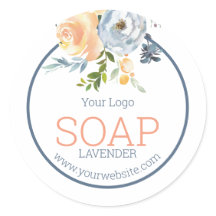 Logotipo de producto a mano Azul