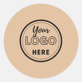 Pegatina Redonda Logotipo de promoción de marca Minimalista rusa pa