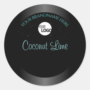 Pegatina Redonda Logotipo de Purpurina suave de las etiquetas de lo