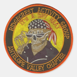 Pegatina Redonda Logotipo de Ridgecrest HOG