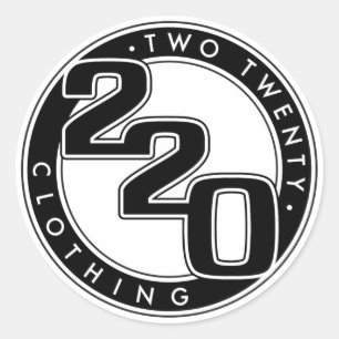 Pegatina Redonda Logotipo de ropa 220