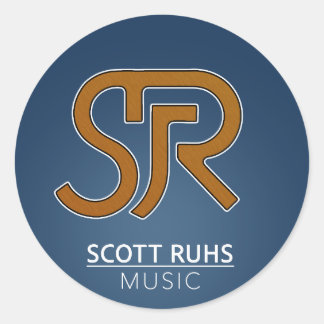 Pegatina Redonda Logotipo de Scott Ruhs