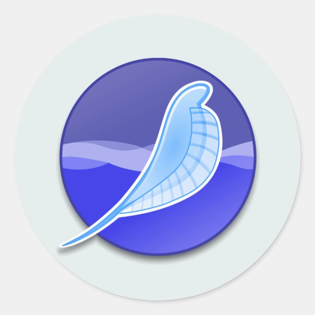 Pegatina Redonda Logotipo de SeaMonkey (Anverso)