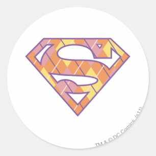 Pegatina Redonda Logotipo de Supergirl Argyle