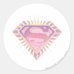 Pegatina Redonda Logotipo de Supergirl Rad