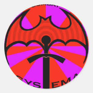 PEGATINA REDONDA LOGOTIPO DE SYSTEMA