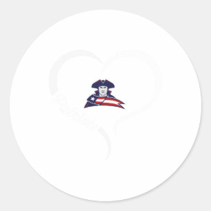 Pegatina Redonda Logotipo de Truman Patriots, eslogan de medio cora