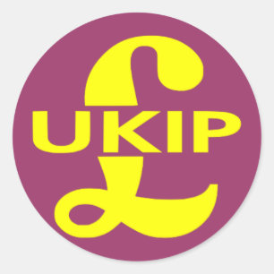 Pegatina Redonda Logotipo de UKIP