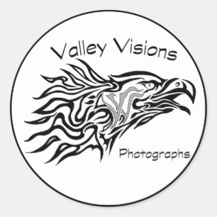 Pegatina Redonda logotipo de Valley Visions Eagle