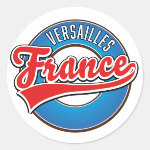Pegatina Redonda Logotipo de Versalles Francia Botón
