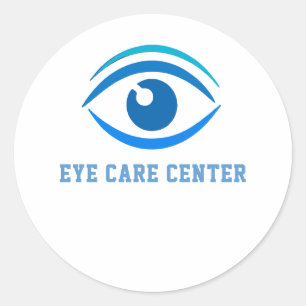 Pegatina Redonda 👁 Logotipo del Centro de Atención Ocular Clínica