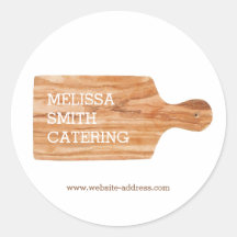 Logotipo del chef de la tabla de cortar acuarelas