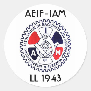 Pegatina Redonda logotipo del iam, AEIF-IAM, LL 1943