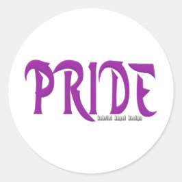 Pegatina Redonda Logotipo del orgullo