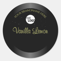 Logotipo del Purpurina de etiquetas de embalaje de