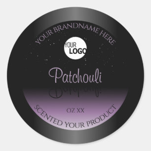 Pegatina Redonda Logotipo del Purpurina de etiquetas de producto gr