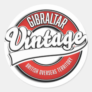 Pegatina Redonda logotipo del Territorio Británico de Ultramar de G